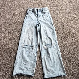 Light Blue Distressed Women Jeans